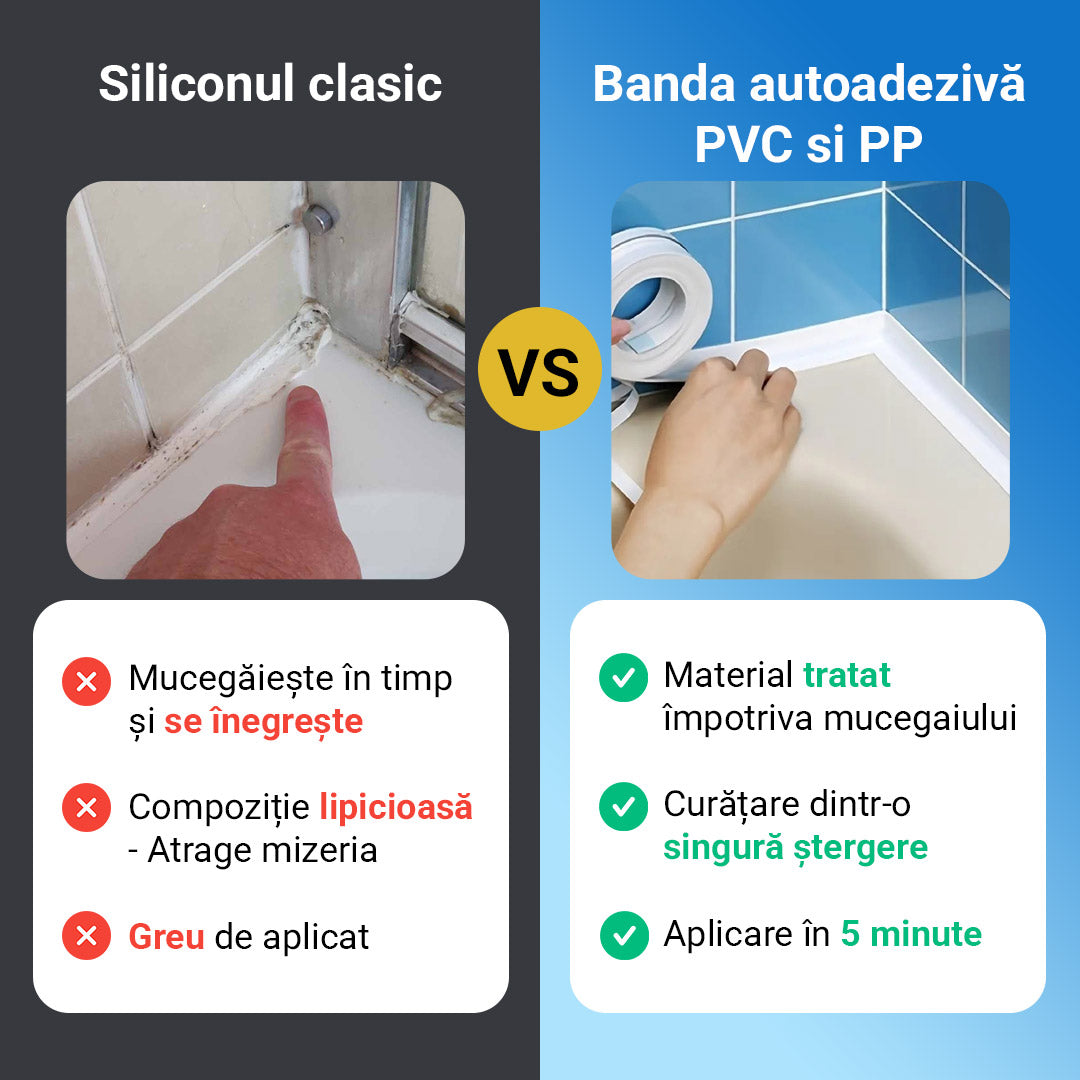 Banda PVC pentru colțuri și margini