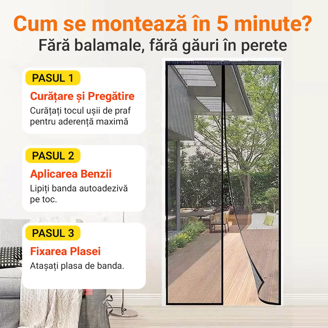 Plasă magnetică anti-insecte